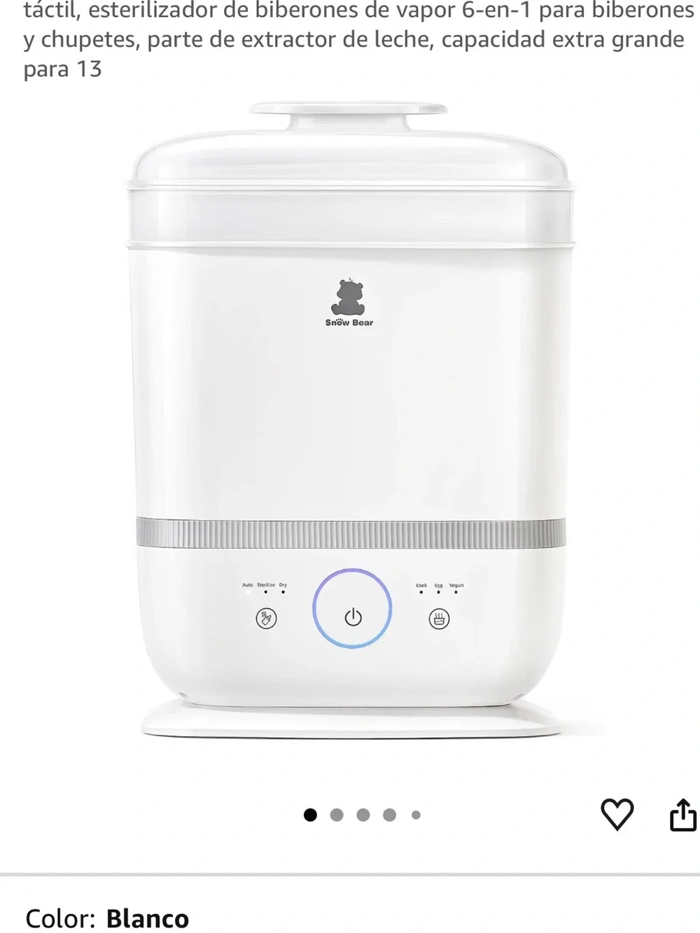 White Electric Steam Sterilizer - bottle esterilizer